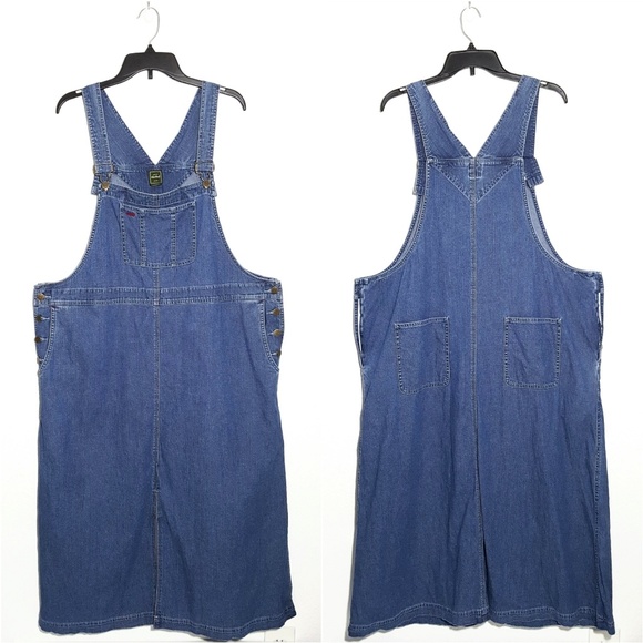 Eddie Bauer Dresses & Skirts - EDDIE BAUER denim overall dress sz XL petite